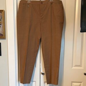 Ralph Lauren Women's Tan Textured Tailored Trousers